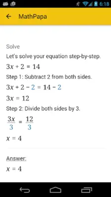 MathPapa android App screenshot 3